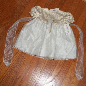 Baby Togs Metallic Floral Accent Layered Dress